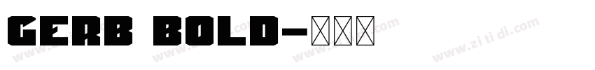 Gerb Bold字体转换